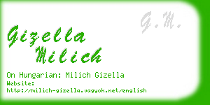 gizella milich business card